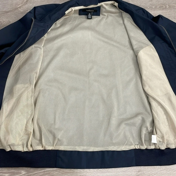 NWOT Van Heusen Lined Water Resistant Windbreaker Jacket Navy M - Picture 12 of 16